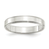 Sterling Silver 4mm Flat with Step Edge Size 13.5 Band