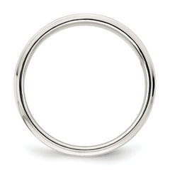 Sterling Silver 5mm Flat with Step Edge Size 13.5 Band