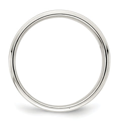 Sterling Silver 7mm Flat with Step Edge Size 13.5 Band