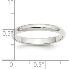 Sterling Silver 3mm Half Round Size 13.5 Band