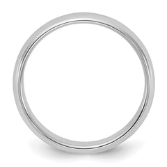 Sterling Silver Rhodium-plated 4mm Half Round Size 13.5 Band