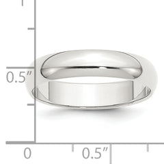 Sterling Silver 5mm Half Round Size 13.5 Band