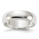 Sterling Silver 6mm Half Round Size 15.5 Band
