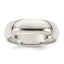 Sterling Silver Half-Round Wedding Band 7mm