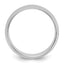 Sterling Silver Rhodium-plated 8mm Half-Round Size 4 Band
