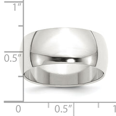 Sterling Silver 9mm Half Round Size 13.5 Band