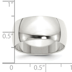 Sterling Silver 10mm Half Round Size 13.5 Band