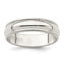 Sterling Silver 5mm Half Round Milgrain Size 12 Band