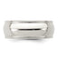 Sterling Silver 7mm Half Round Milgrain Size 4 Band