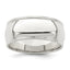 Sterling Silver Milgrain Half-Round Wedding Band 8mm
