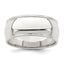 Sterling Silver Milgrain Half-Round Wedding Band 8mm - Sophia Jewelers