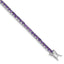 Round Stones Continuous Amethyst Bracelet in Sterling Silver, 7 Inch - Sophia Jewelers