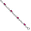 Composite Ruby & Diamond Bracelet in Sterling Silver, 4mm (0.01 ct. tw.), 7 Inch - Sophia Jewelers