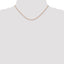 14K Rose Gold 16 inch 1mm Diamond-Cut Man Made Rope with Lobster Clasp Chain