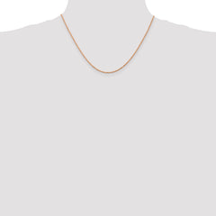 14K Rose Gold 18 inch 1.5mm Diamond-cut Man Made Rope with Lobster Clasp Chain