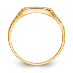 14k Childs Diamond-Cut Signet Ring