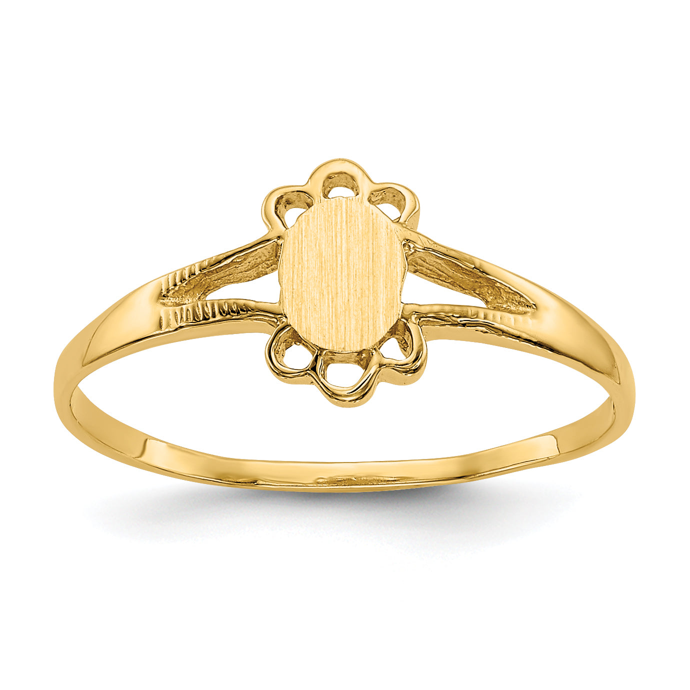 14k Childs Fancy Signet Ring