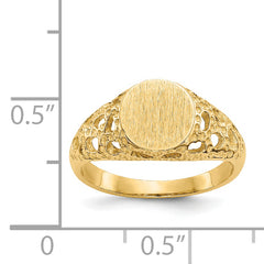 14k Childs Fancy Signet Ring