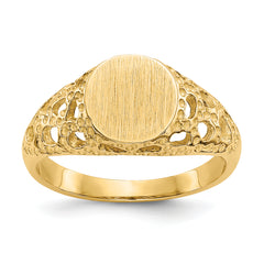 14k Childs Fancy Signet Ring