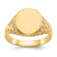 14k 10.5x12.5mm Open Back Mens Signet Ring