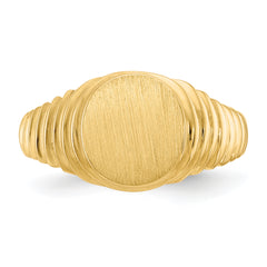 14k 10.5x9.5mm Open Back Mens Signet Ring