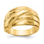 Scalloped Domed Ring in 14K Yellow Gold, 4mm, Size 6 - Sophia Jewelers