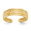 Greek Key Toe Ring in 14K Yellow Gold, Satin & Polished - Sophia Jewelers