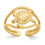 Turtle Toe Ring in 14K Yellow Gold, Textured & Diamond-Cut - Sophia Jewelers
