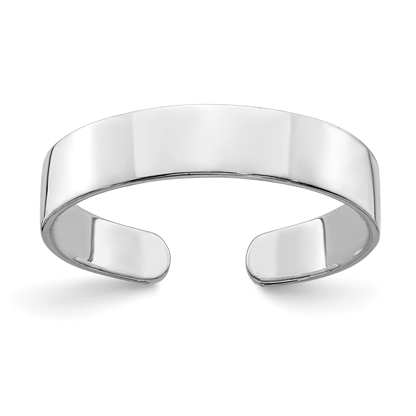 14k White Gold Polished Adjustable Toe Ring