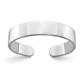 14k White Gold Polished Adjustable Toe Ring