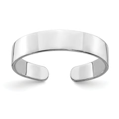 14k White Gold Polished Adjustable Toe Ring