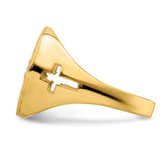 14K w/Rhodium The Last Supper Men's Ring