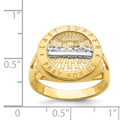 14K w/Rhodium The Last Supper Men's Ring