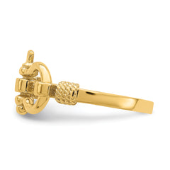 14K Shackle w/ Rope Edge Ring (Size 7)