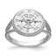 Nautical Compass Rope Ring in 14K White Gold, Size 6.5 - Sophia Jewelers
