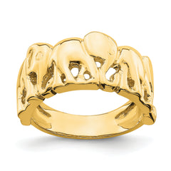 14k Polished Elephant Ring
