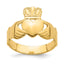 Claddagh Ring in 14K Yellow Gold, 4mm, Size 9 - Sophia Jewelers