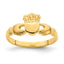 14k Polished Claddagh Ring