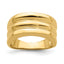 Triple Ridge Domed Ring in 14K Yellow Gold, Size 7 - Sophia Jewelers