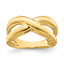 14K Polished w/ Cut Out Sides X Dome Ring