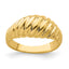 Shrimp Domed Ring in 14K Yellow Gold, Size 7 - Sophia Jewelers