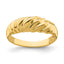 Twist Domed Ring in 14K Yellow Gold, Size 7 - Sophia Jewelers