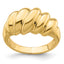 14k Polished Slanted Shrimp Dome Ring