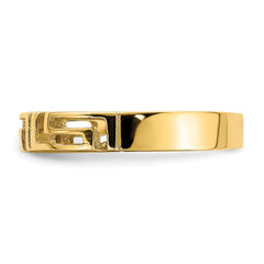 14k Cut-Out Greek Key Band