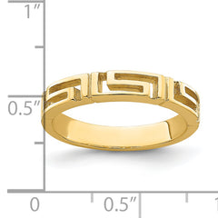 14k Cut-Out Greek Key Band