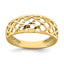 Woven Pattern Domed Ring in 14K Yellow Gold, Diamond-Cut, Size 7 - Sophia Jewelers