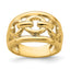 14K Polished Chain Design Inside Ring