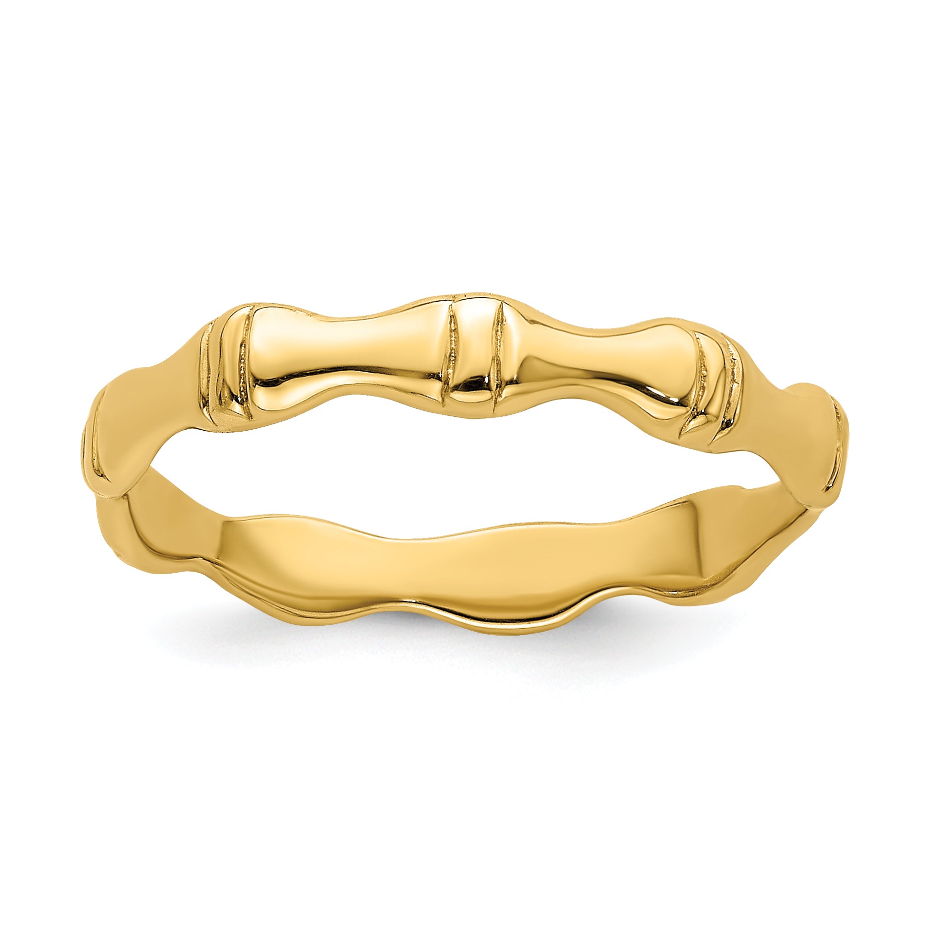 14k Polished Bamboo Band