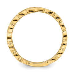 14k Polished Heart Band