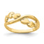 Cross-Over Heart Ring in 14K Yellow Gold, Size 7 - Sophia Jewelers